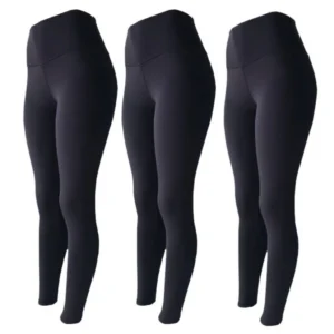 Kit 3 Legging Feminina Cos Alto Calca Suplex Academia Feminino Caminhada Dia a Dia Fitness