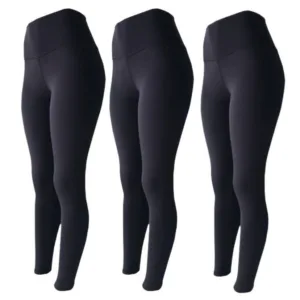 Kit 3 Legging Feminina Cos Alto Calca Suplex Academia Feminino Caminhada Dia a Dia Fitness