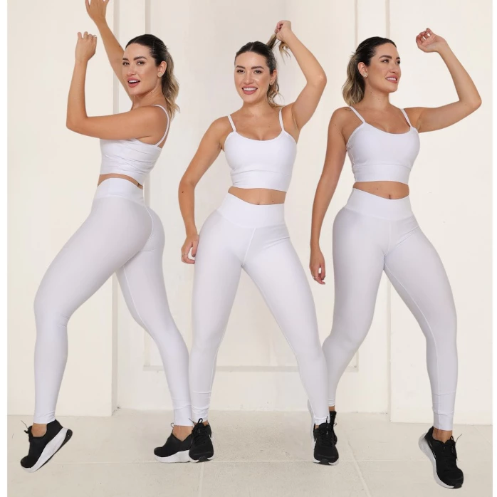 Kit 3 Legging Feminina Suplex Academia Cos Alto Fitness Confortável Esportiva Macia Antiodor
