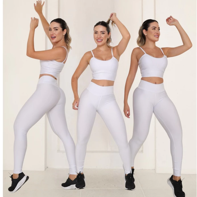 Kit 3 Legging Feminina Suplex Academia Cos Alto Fitness Confortável Esportiva Macia Antiodor