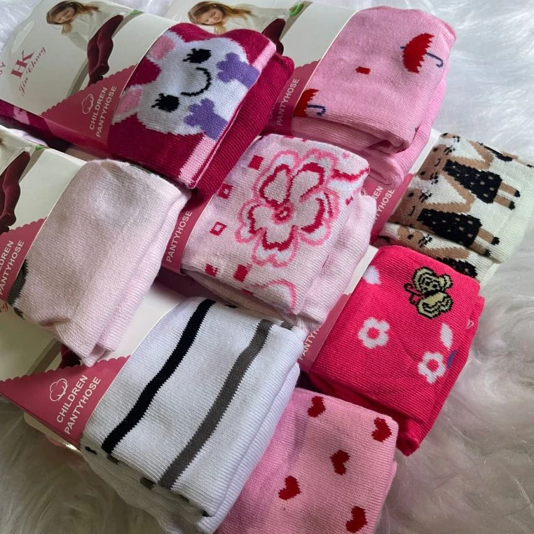 Kit 3 Meias Calca Infantil Menina Bebe Inverno Confortavel 1 ao 12 anos