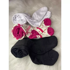 Kit 3 Meias Calca Infantil Menina Bebe Inverno Confortavel 1 ao 12 anos