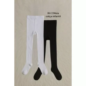 Kit 3 Meias Calca Infantil Menina Bebe Inverno Confortavel 1 ao 12 anos