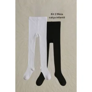 Kit 3 Meias Calca Infantil Menina Bebe Inverno Confortavel 1 ao 12 anos