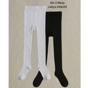 Kit 3 Meias Calca Infantil Menina Bebe Inverno Confortavel 1 ao 12 anos