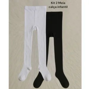 Kit 3 Meias Calca Infantil Menina Bebe Inverno Confortavel 1 ao 12 anos