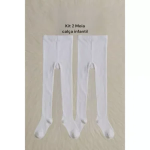 Kit 3 Meias Calca Infantil Menina Bebe Inverno Confortavel 1 ao 12 anos