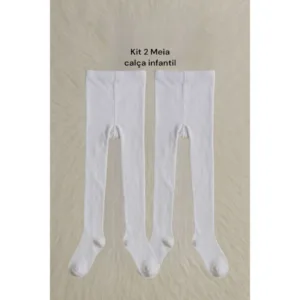 Kit 3 Meias Calca Infantil Menina Bebe Inverno Confortavel 1 ao 12 anos