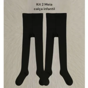 Kit 3 Meias Calca Infantil Menina Bebe Inverno Confortavel 1 ao 12 anos