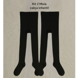 Kit 3 Meias Calca Infantil Menina Bebe Inverno Confortavel 1 ao 12 anos