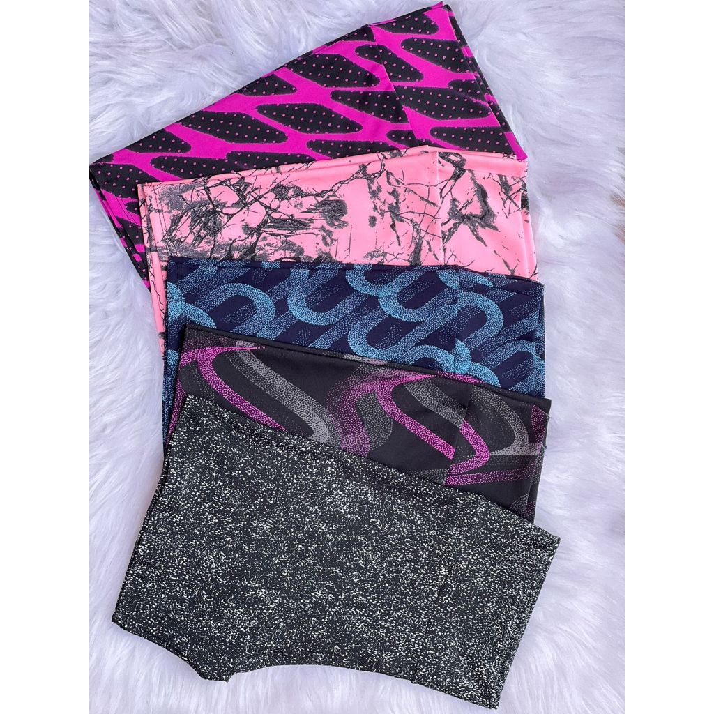 Kit 3 Shortinho Feminino Estampado Premium Meia Coxa Caminhada Academia Yoga Pilates Casual