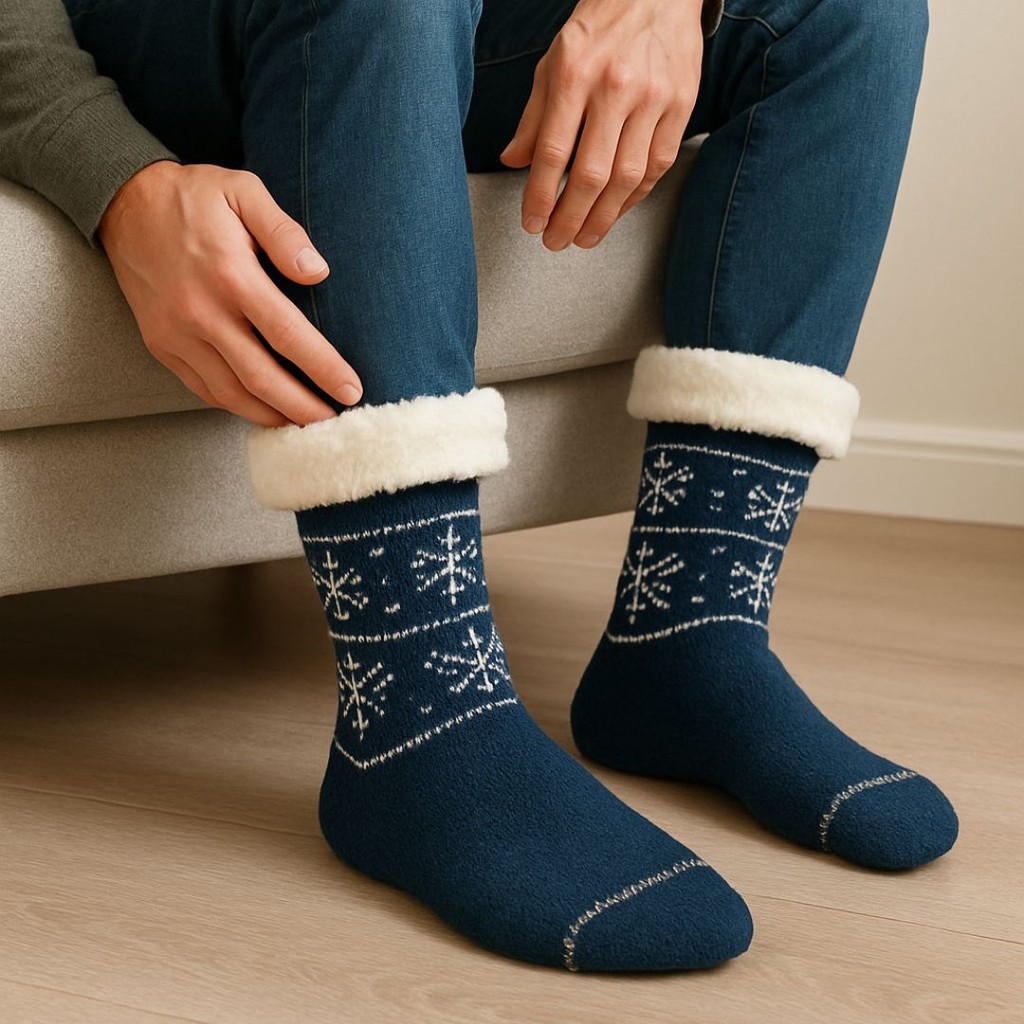 Kit 3 ou 2 Pares Meia de Inverno Masculino Forrada Térmica Grossa Quente 1 Par