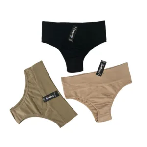 Kit 5 Calcinha Feminina Cos Alto Macio Flexivel e Confortavel Adulto Neutra Nao Marca Roupa