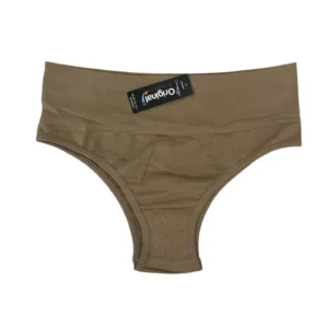 Kit 5 Calcinha Feminina Cos Alto Macio Flexivel e Confortavel Adulto Neutra Nao Marca Roupa