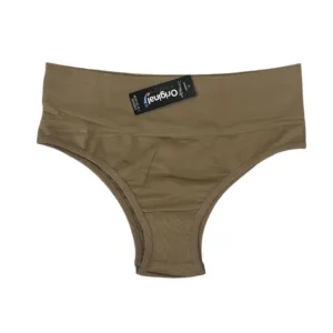 Kit 5 Calcinha Feminina Cos Alto Macio Flexivel e Confortavel Adulto Neutra Nao Marca Roupa