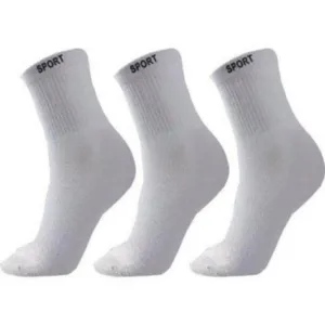 Kit 3 Pares de Meias Cano Alto Longo Masculino Feminino Sports