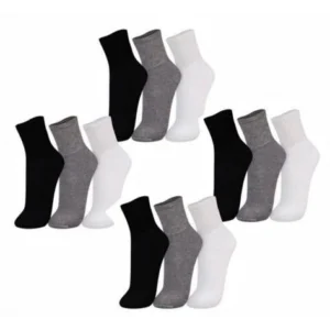 Kit 6 a 24 Pares de Meia Cano Longo Alto Unissex Revenda Masculino Feminina Super Macio Confortavel
