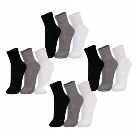 Kit 6 a 24 Pares de Meia Cano Longo Alto Unissex Revenda Masculino Feminina Super Macio Confortavel