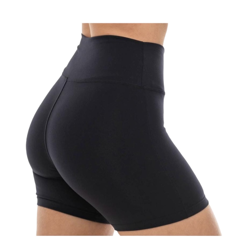 Shortinho Feminina Suplex Fitness Cintura Alta Shorts Academia Yoga Pilates Super Macio Antiodor