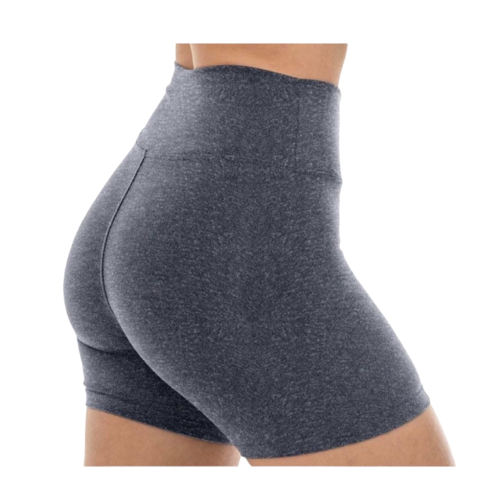Shortinho Feminina Suplex Fitness Cintura Alta Shorts Academia Yoga Pilates Super Macio Antiodor