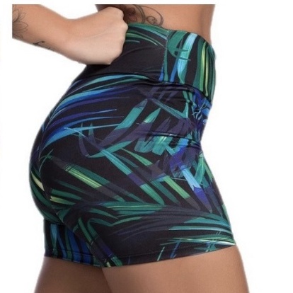Shortinho Feminina Suplex Fitness Cintura Alta Shorts Academia Yoga Pilates Super Macio Antiodor