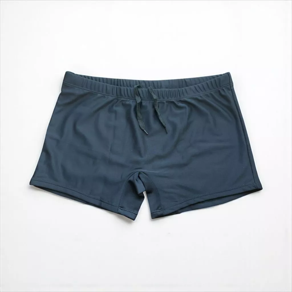 Sunga Masculina Boxer Preta Lisa Adulto Com Cordao E Forro Interno Poliamida Banho Praia Piscina