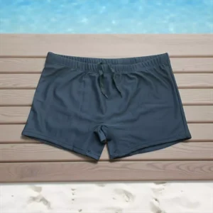 Sunga Masculina Boxer Preta Lisa Adulto Com Cordao E Forro Interno Poliamida Banho Praia Piscina